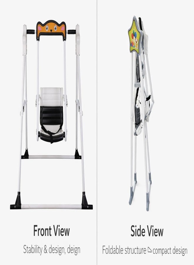 Maanit Garden & School Toy Single Seater Alloy_Steel Swing For Children Babies Indoor Outdoor (Black White), 10 Centimeters, 25 Centimeters - Image 4